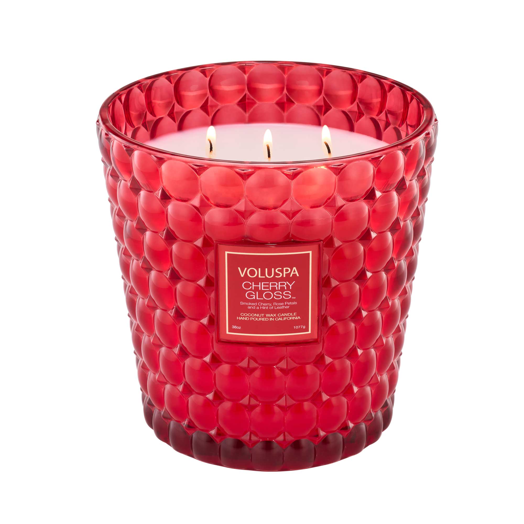 Voluspa Limited Editon Capsule Collection 3 Wick Hearth 38oz Candle - Cherry Gloss / Cherry Gloss