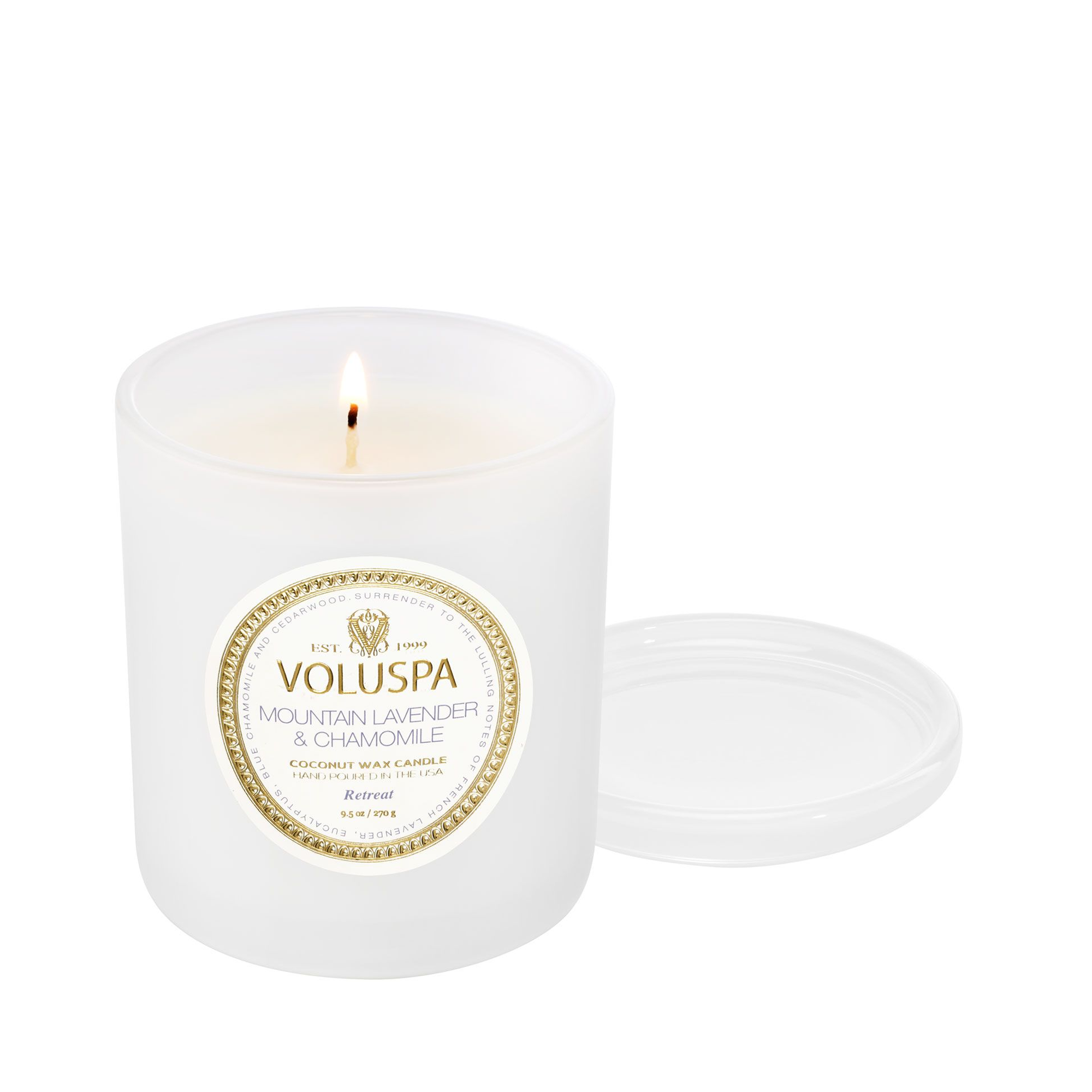 Voluspa_Maison_Blanc_Classic_Maison_Candle_9.5oz_Mountain_Lavender_Chamomile / Mountain Lavender & Chamomile