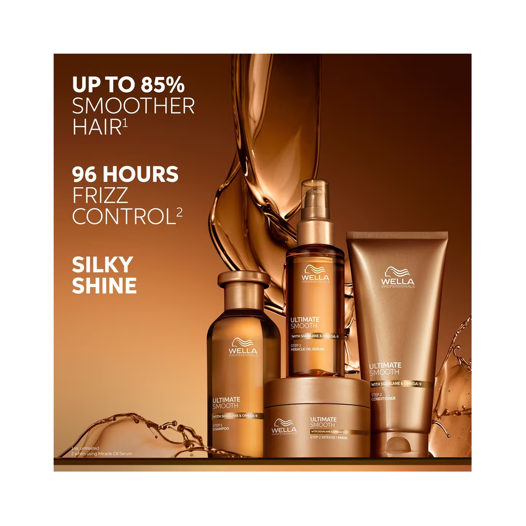 Wella Ultimate Smooth Shampoo 8.4oz & Conditioner 6.7oz Duo / DUO