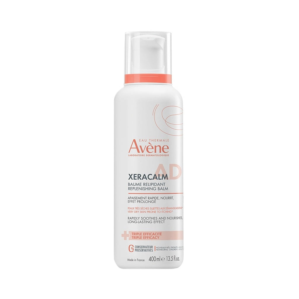 Avène XeraCalm A.D Replenishing Balm 13.5 oz white bottle with pump thumbnail 1