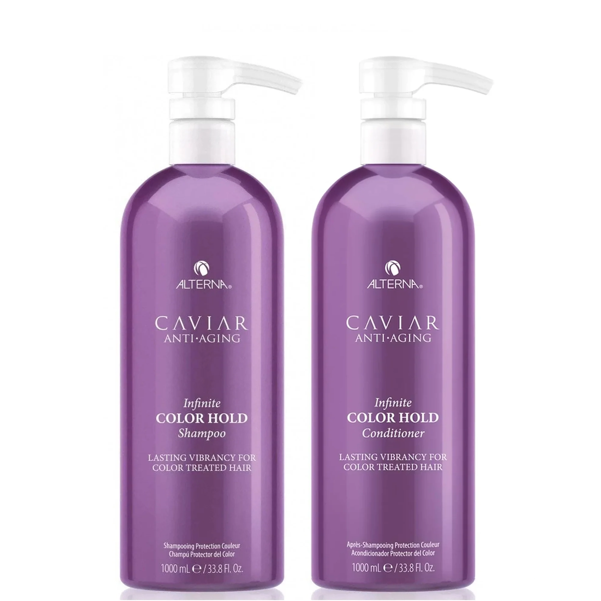Alterna Caviar Anti-Aging Infinite Color Hold Shampoo and Conditioner Liter Bundle ($162 Value) / 33OZ