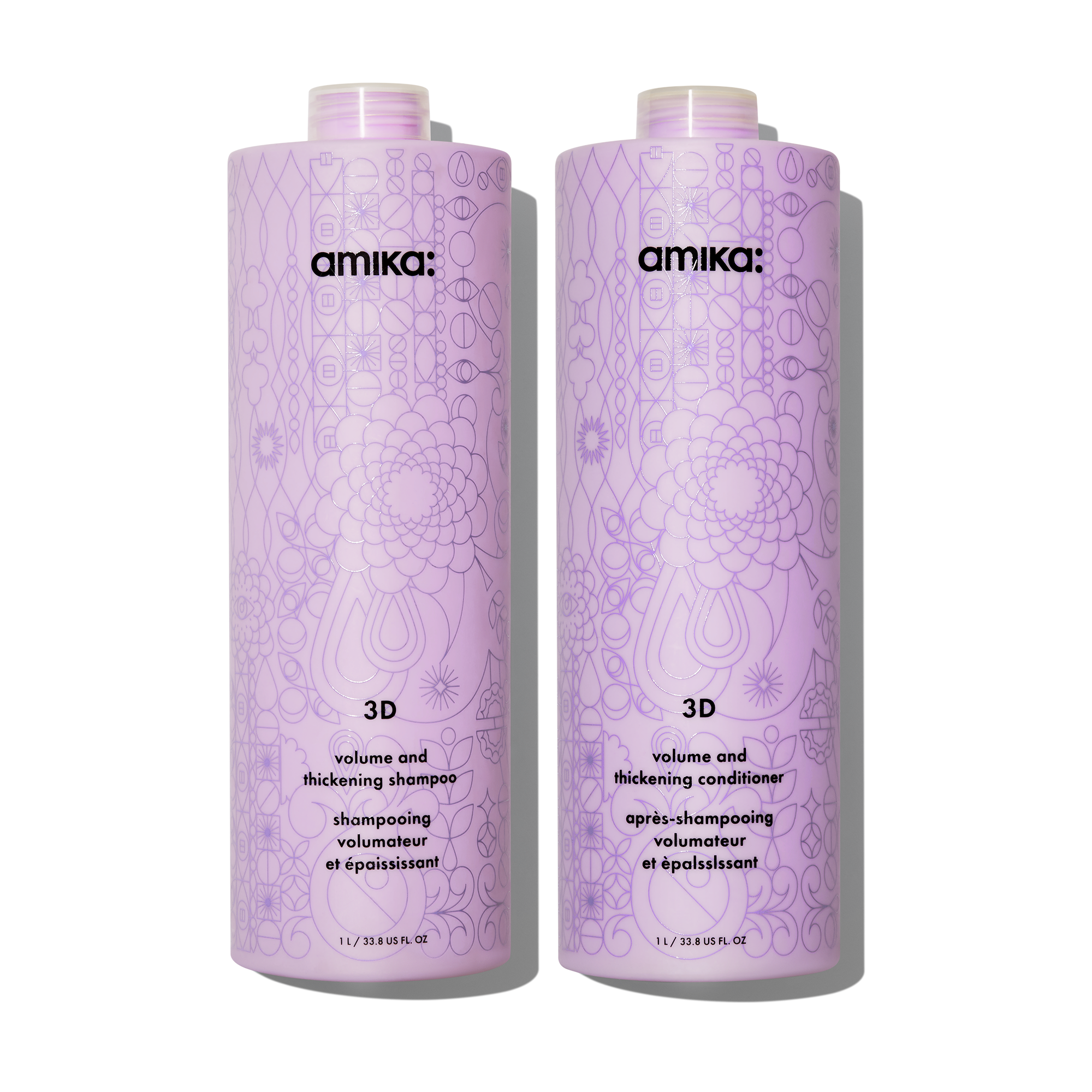 Amika 3D Volume and Thickening Shampoo and Conditioner Liter Duo ($136 Value) / 32OZ