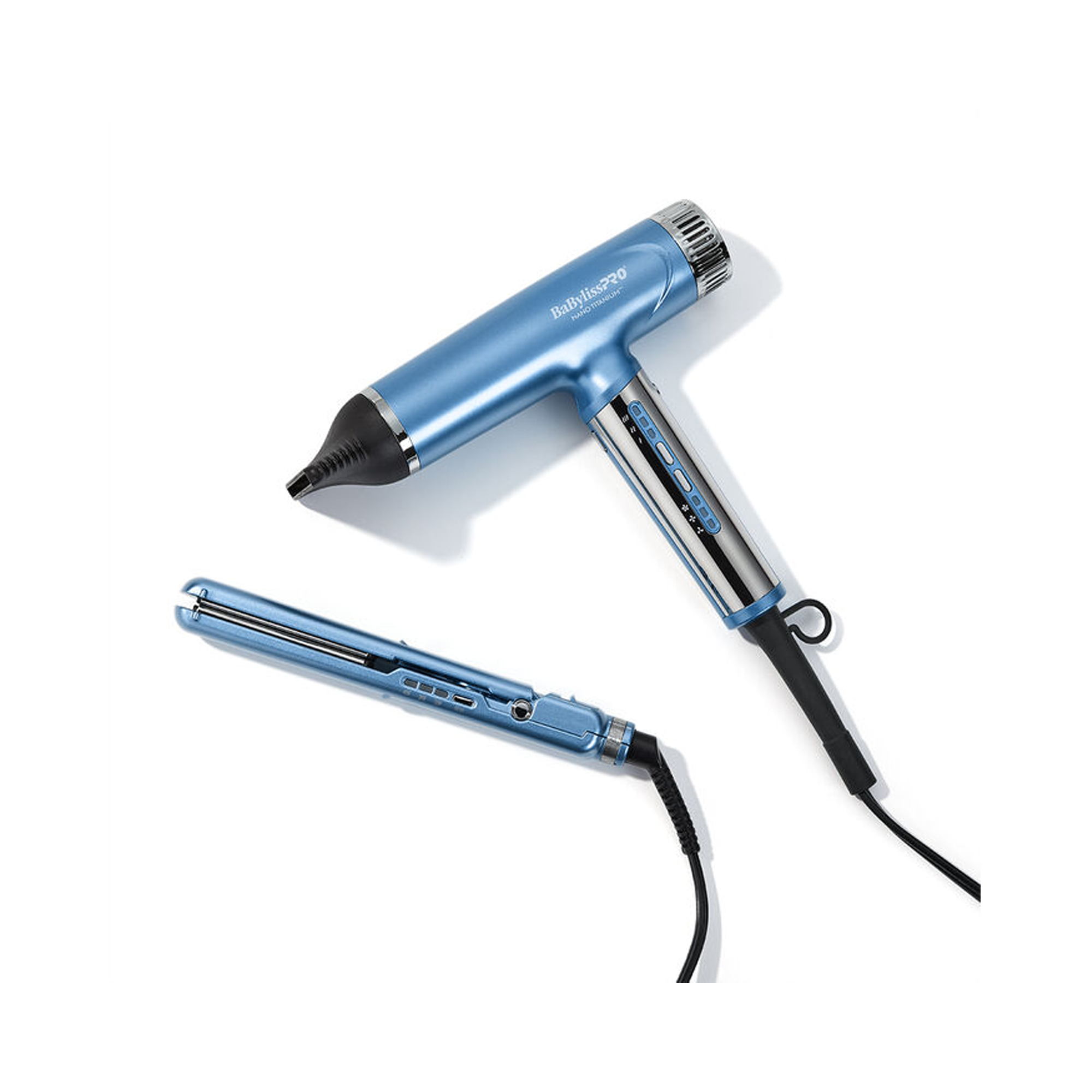 Babyliss Nano Titanium Light Dryer & 1" compact Flat Iron Value Pack BNTPP79-HOL25