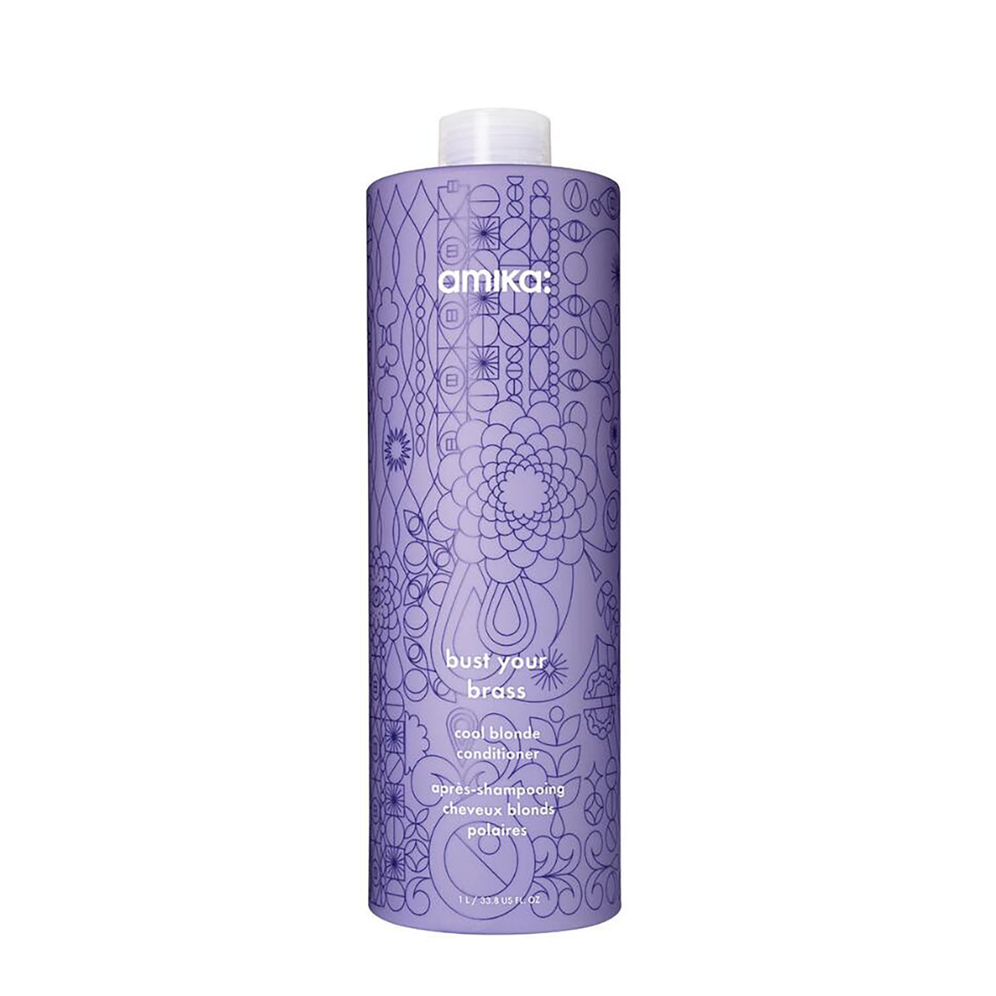 Amika Bust Your Brass Cool Blonde Shampoo and Conditioner Liter Duo ($150 Value) / 32OZ