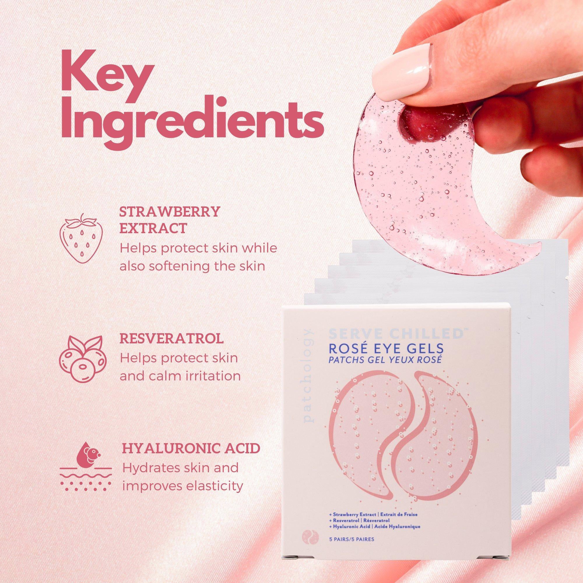 Patchology 5-Pack Serve Chilled Rose All Day Eye Gels / 5 PCK