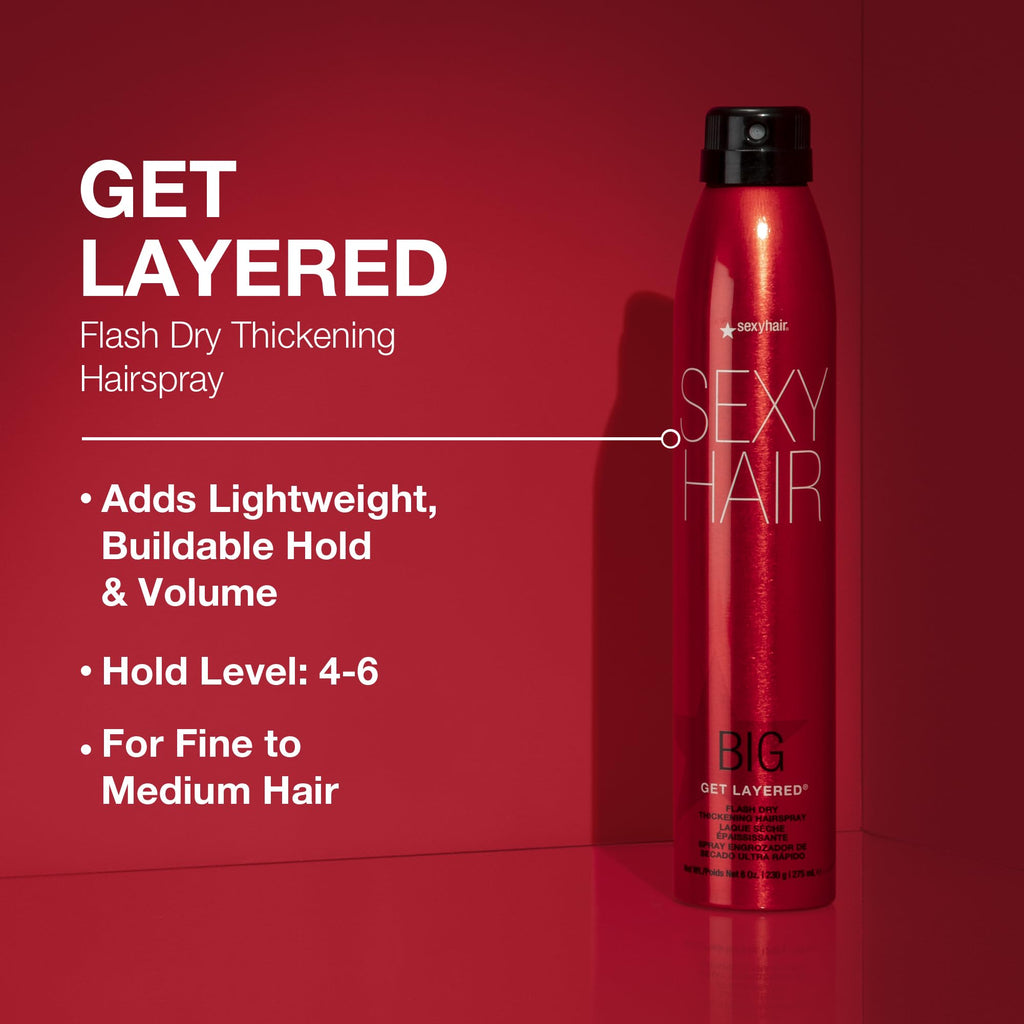 Sexy Hair Big SexyHair Get Layered Flash Dry Thickening Spray / 8.OZ thumbnail 3