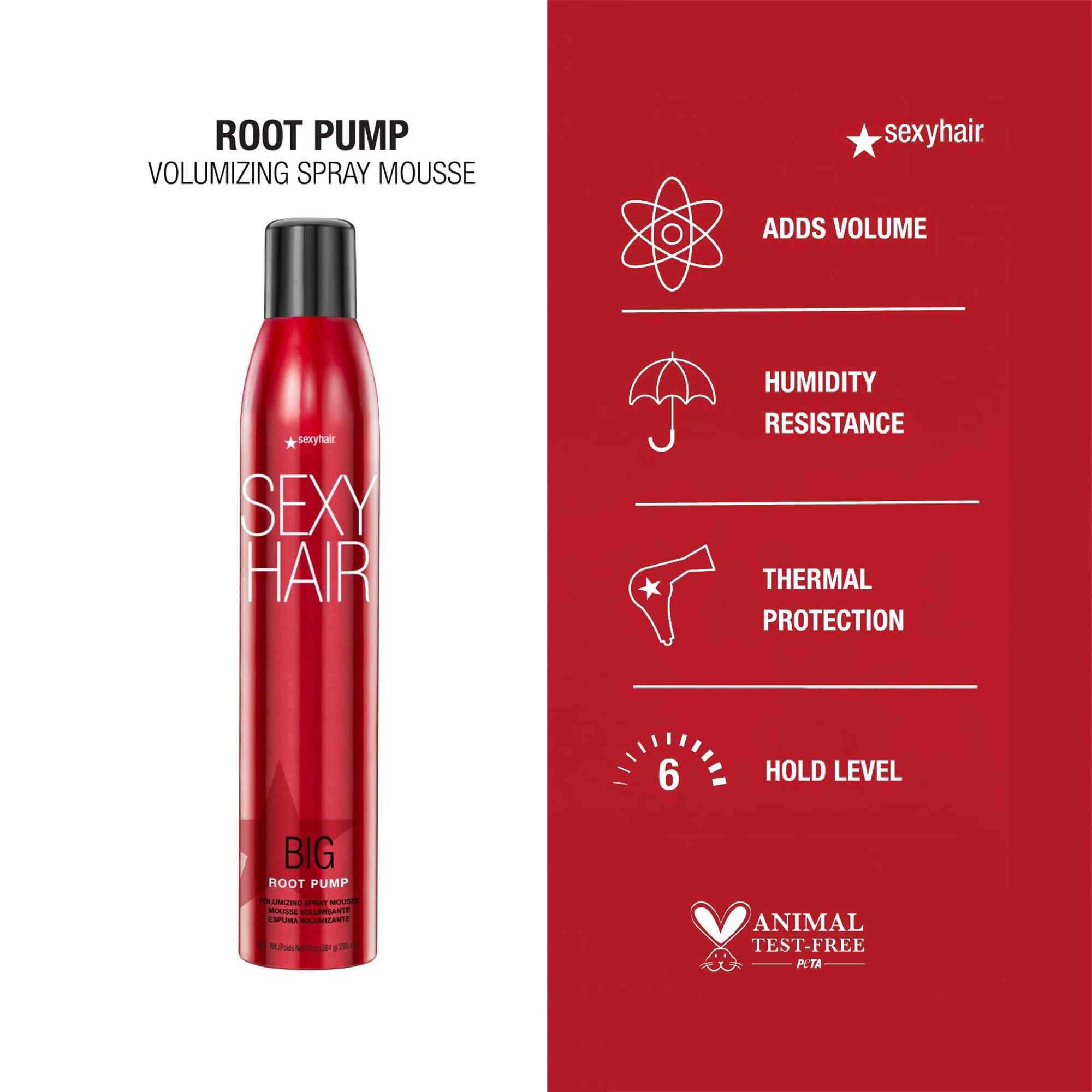 Sexy Hair Big SexyHair Root Pump Humidity Resistant Volumizing Spray Mousse / 10