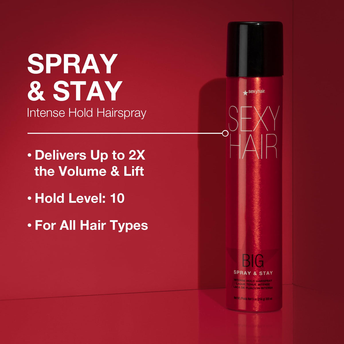 Sexy Hair Big SexyHair Spray & Stay Intense Hold Hairspray / 9.OZ 