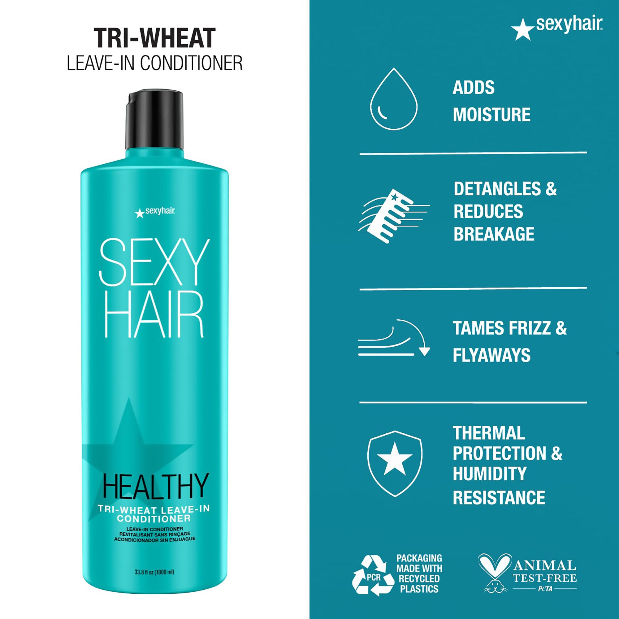 Sexy Hair Healthy SexyHair Tri-Wheat Leave In Conditioner / 33.OZ