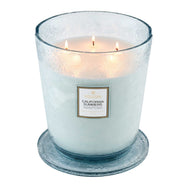 Voluspa 5 Wick Hearth Candle 123 oz Embossed Glass Vessel