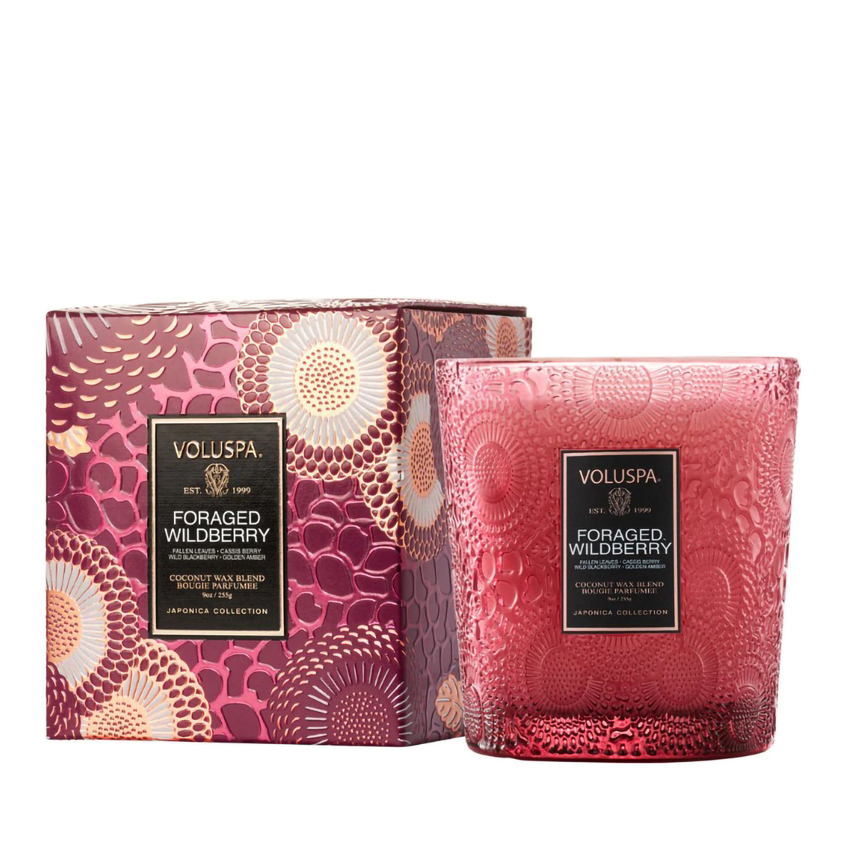 Voluspa Japonica Collection Boxed Classic Candle 9 oz. / Foraged Wildberry, image 29348146544790