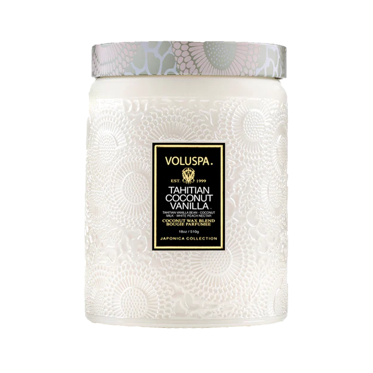 Voluspa Japonica Large Jar Candle 18oz Tahitian Coconut Vanilla / Tahitian Coconut Vanilla, image 30764263604374
