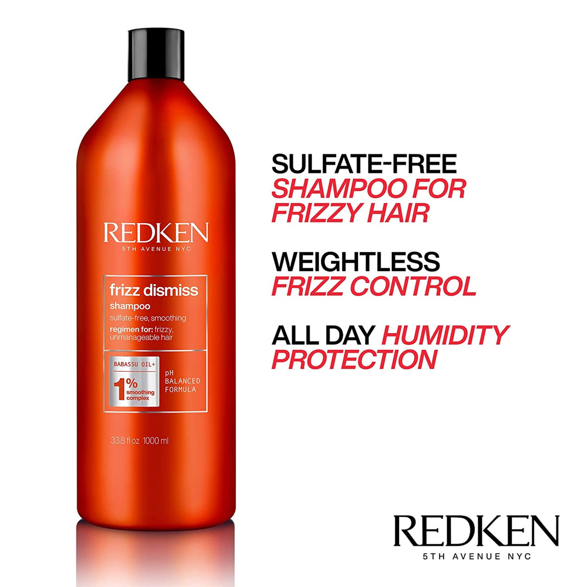 Redken Frizz Dismiss Shampoo / 33.8OZ, image 25227703845014