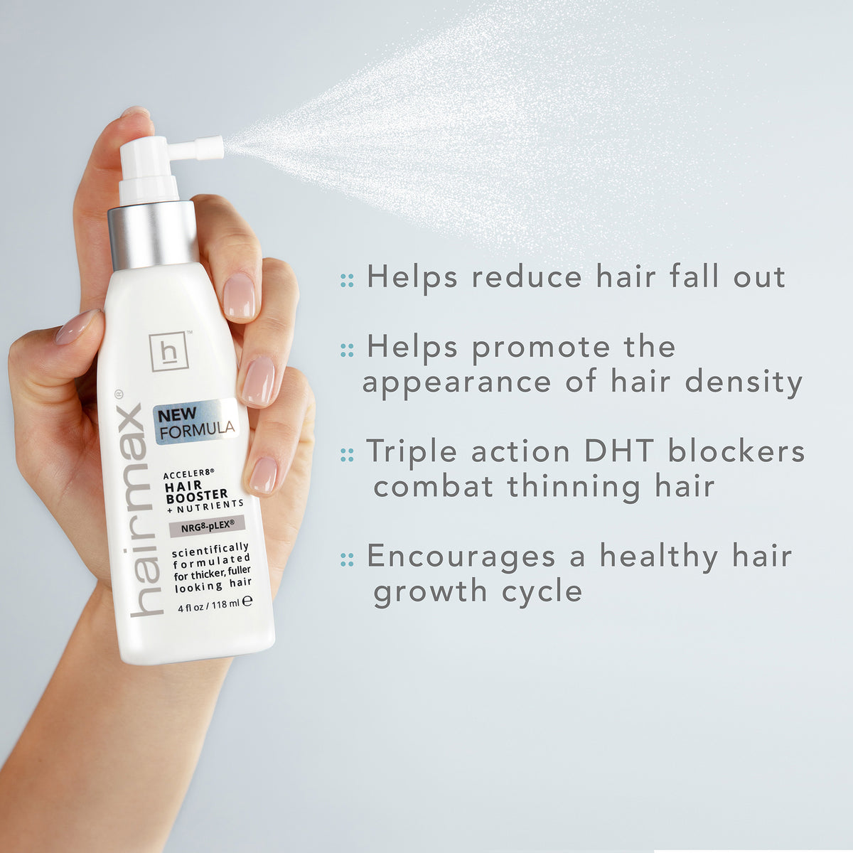 HairMax Density Acceler8 Hair Booster + Nutrients / 4OZ, image 26636211650710
