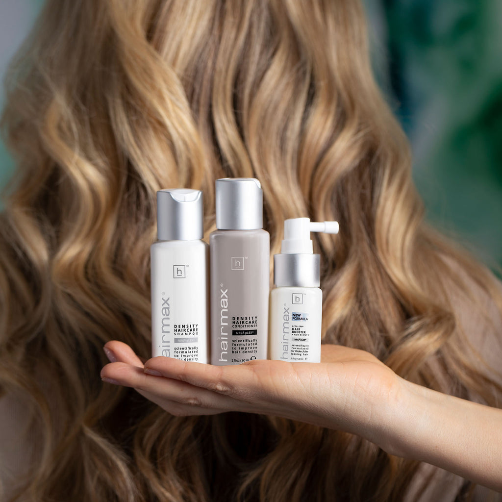HairMax Density 3pc Starter Kit Shampoo, Conditioner and Acceler8 Hair Booster + Nutrients / Starter thumbnail 2