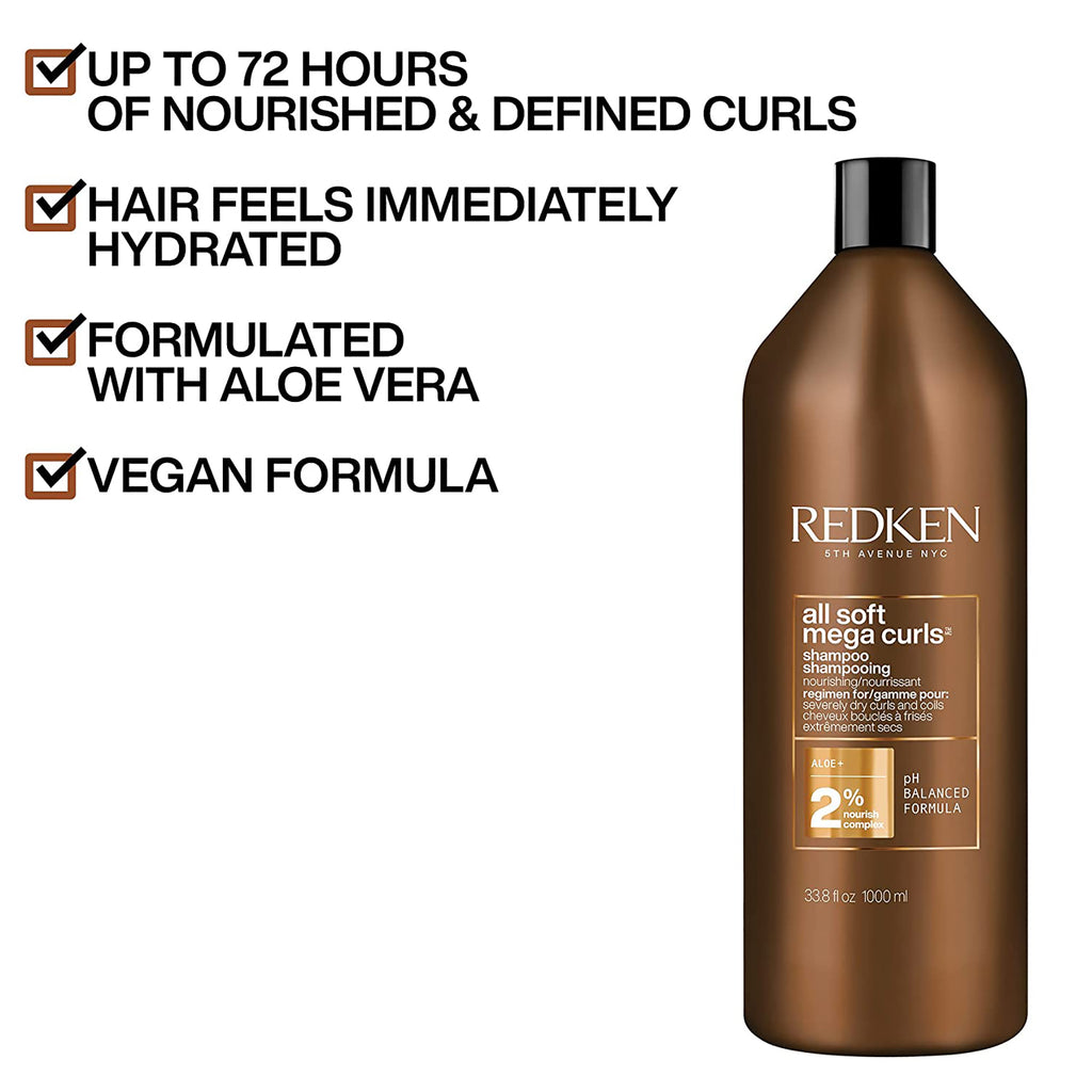 Redken All Soft Mega Curls Shampoo - 33oz / 33OZ thumbnail 6