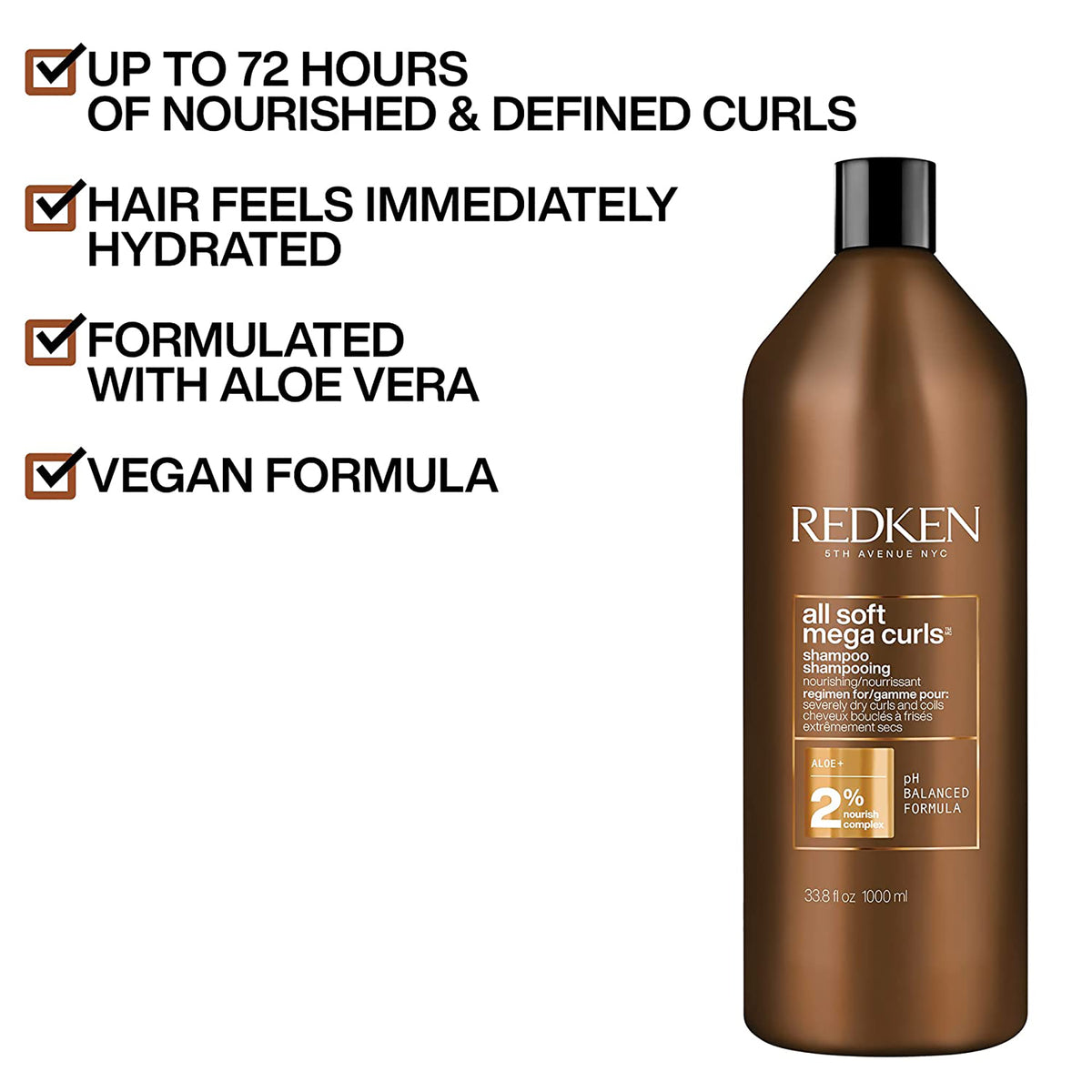 Redken All Soft Mega Curls Shampoo - 33oz / 33OZ, image 27162876444822