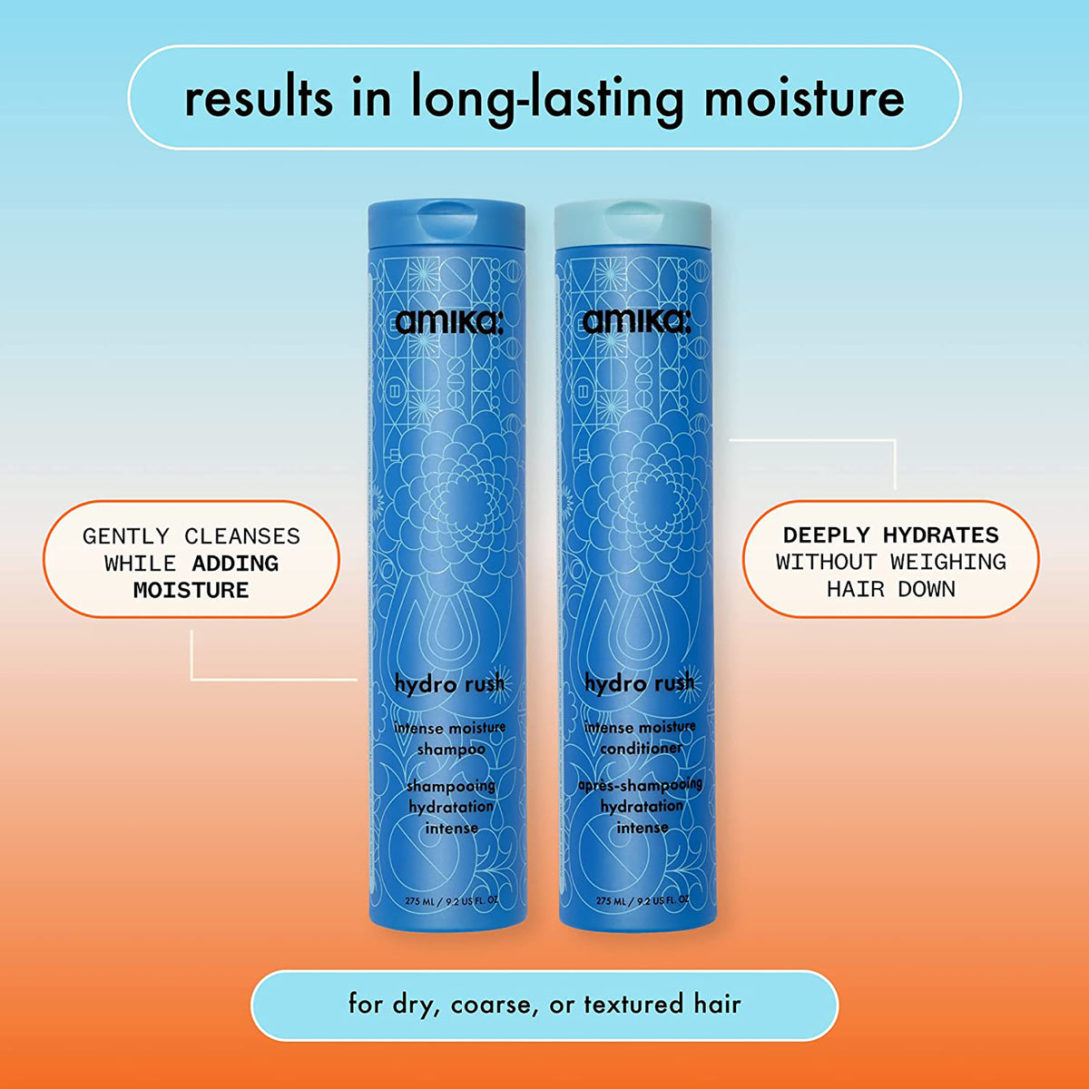Amika Hydro Rush Intense Moisture Shampoo / 33.8OZ, image 27330453897366