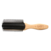 Bass Brushes 201 Jet Black | Classic 9 Row Style Hairbrush with Nylon Pins / 201-JTB