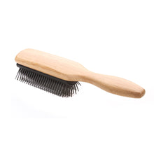 Bass Brushes 201 Jet Black | Classic 9 Row Style Hairbrush with Nylon Pins / 201-JTB