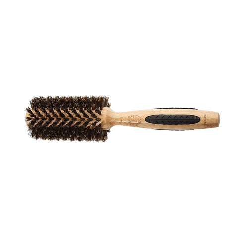 Bass Brushes 910 Dark Bamboo | Medium Barrel Round Brush with Natural Bristles / 910