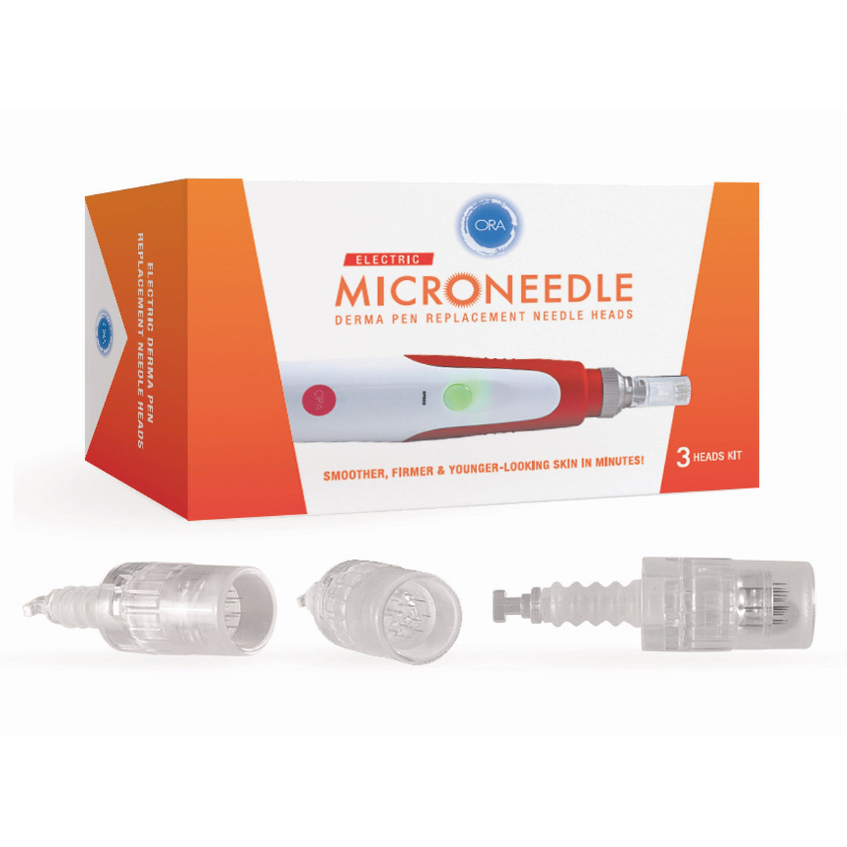 Beauty Ora Electric Microneedle Roller Derma Pen Replacement Heads / SET OF 3