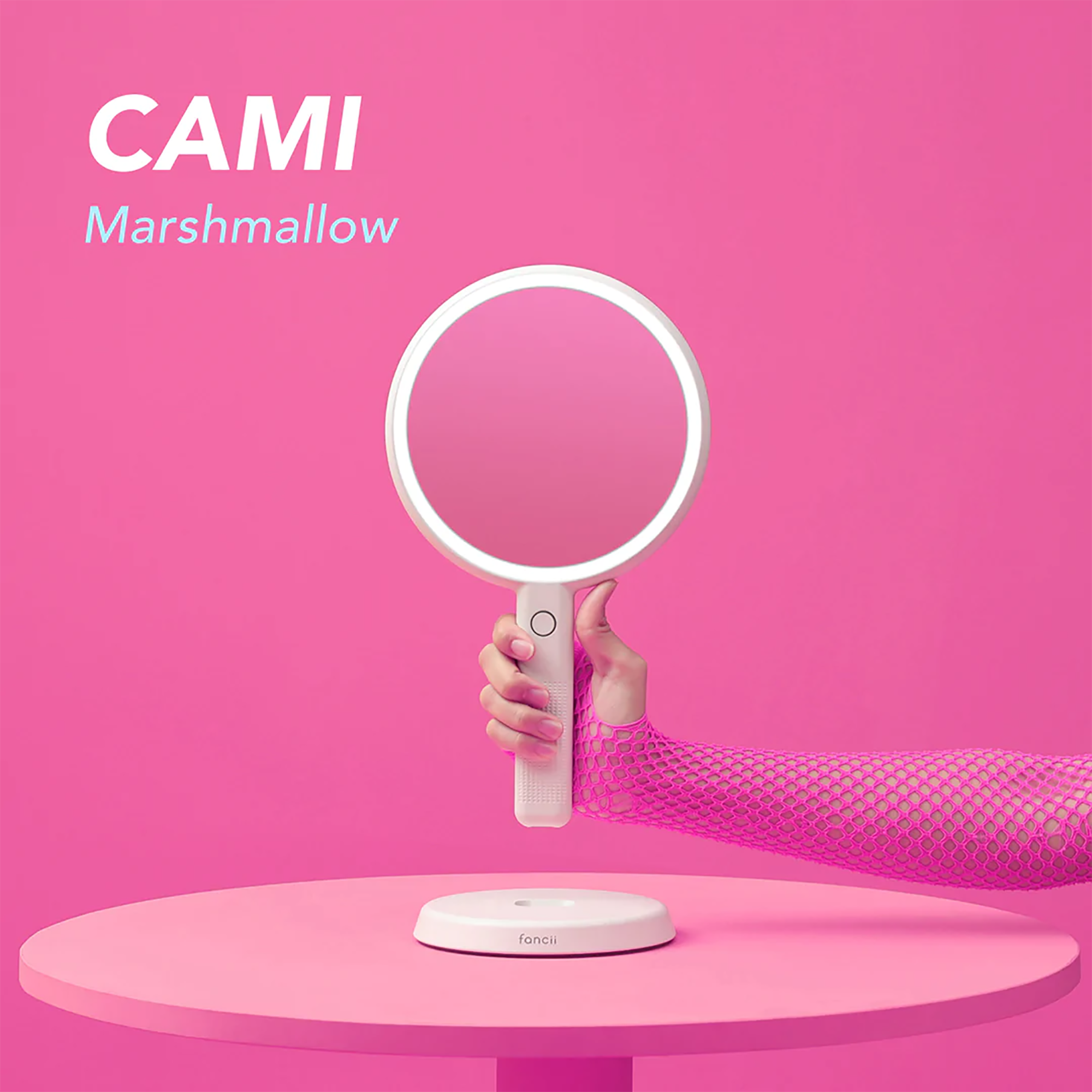 Fancii Cami Hand Held Led Mirror - Marshmallow White / Default Title