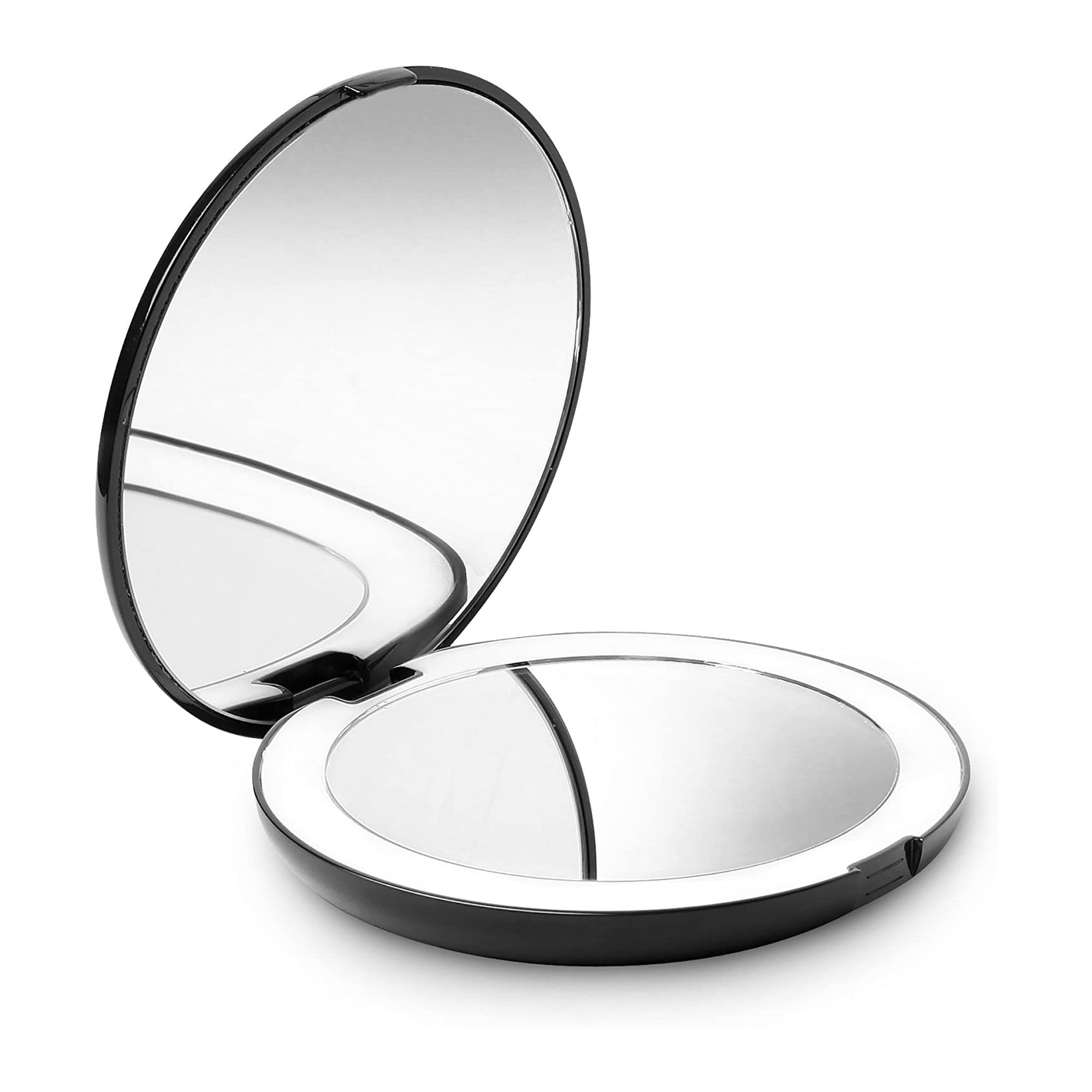 Fancii Lumi 5" Compact Mirror with LED Lights / Black / Swatch
