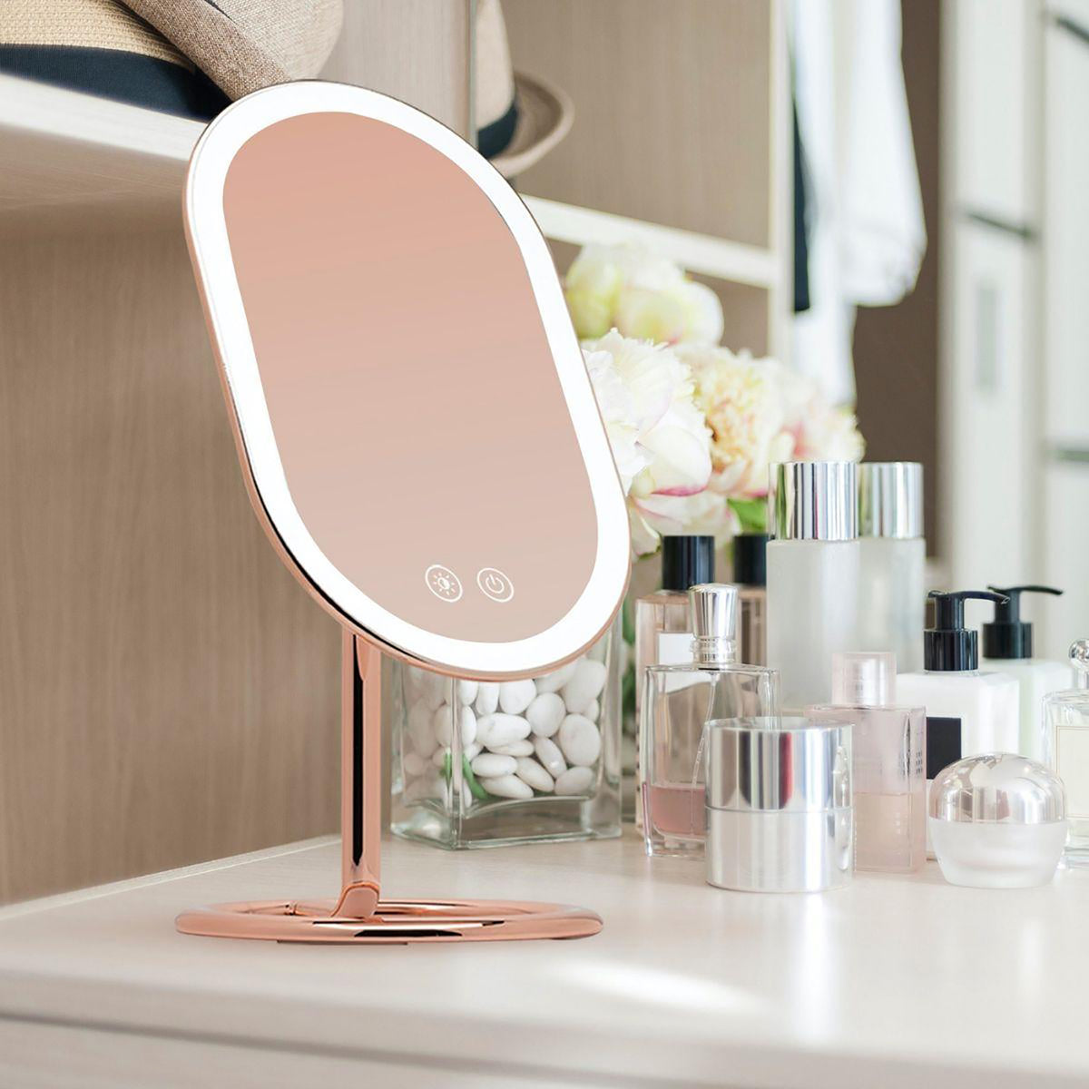 Fancii Vera Rechargeable Vanity Mirror with 3 LED Light Settings / ROSE GOLD, image 27256033476758