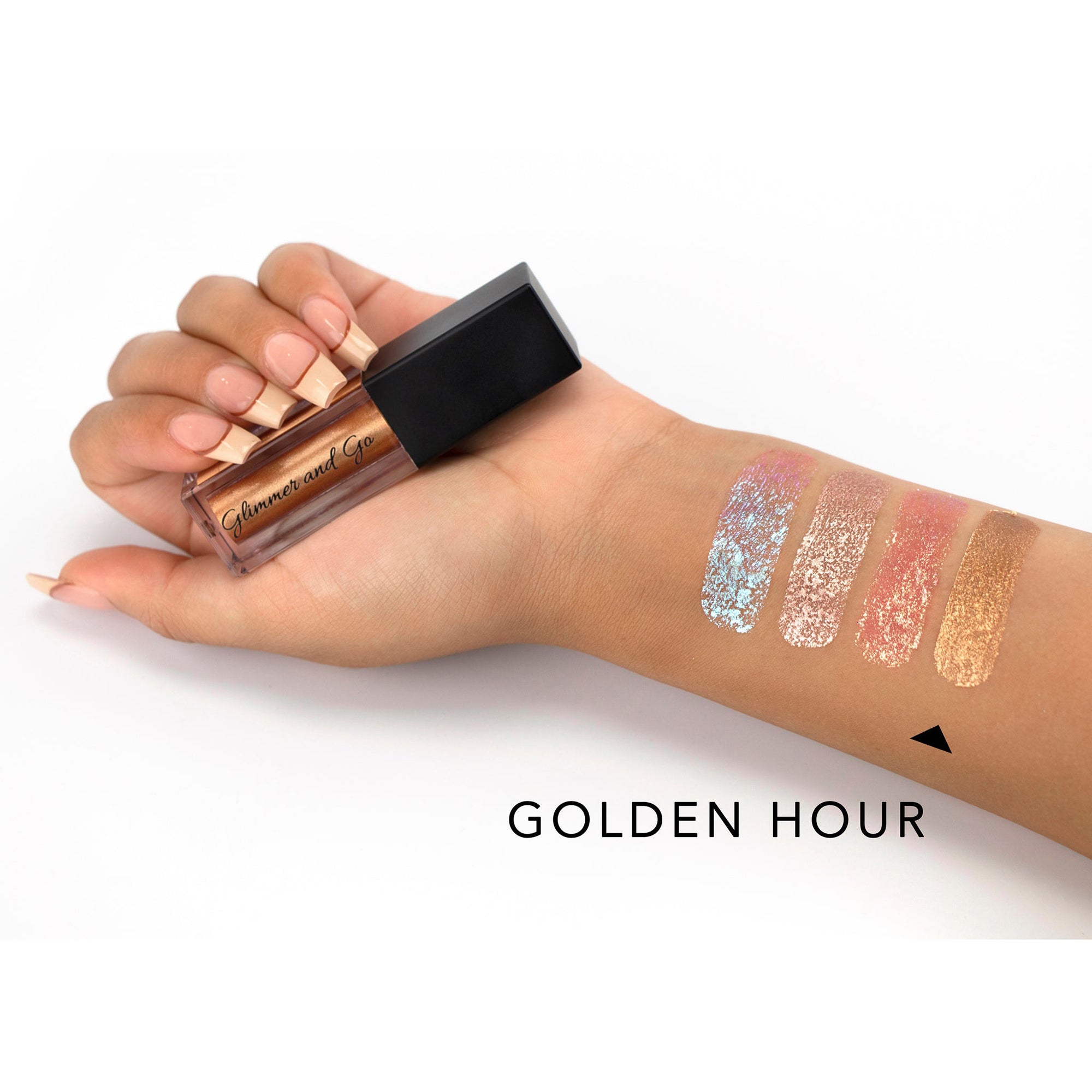 Frankie Rose Glimmer and Go Liquid Glitter Eyeshadow / golden hour