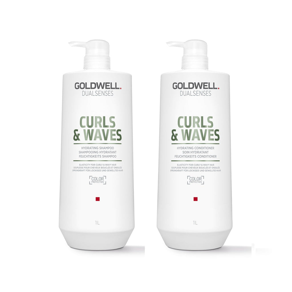 Goldwell Curls & Waves Shampoo and Conditioner Liter Duo ($85 Value) / 33.8OZ thumbnail 1