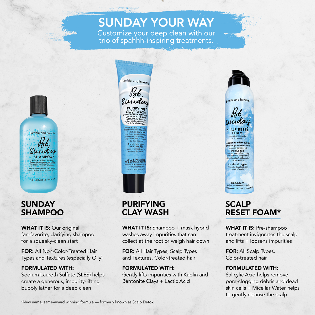Bumble and Bumble Sunday Purifying Clay Wash / 5OZ