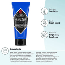 Jack Black All-Over Wash for Face, Hair & Body / 3OZ