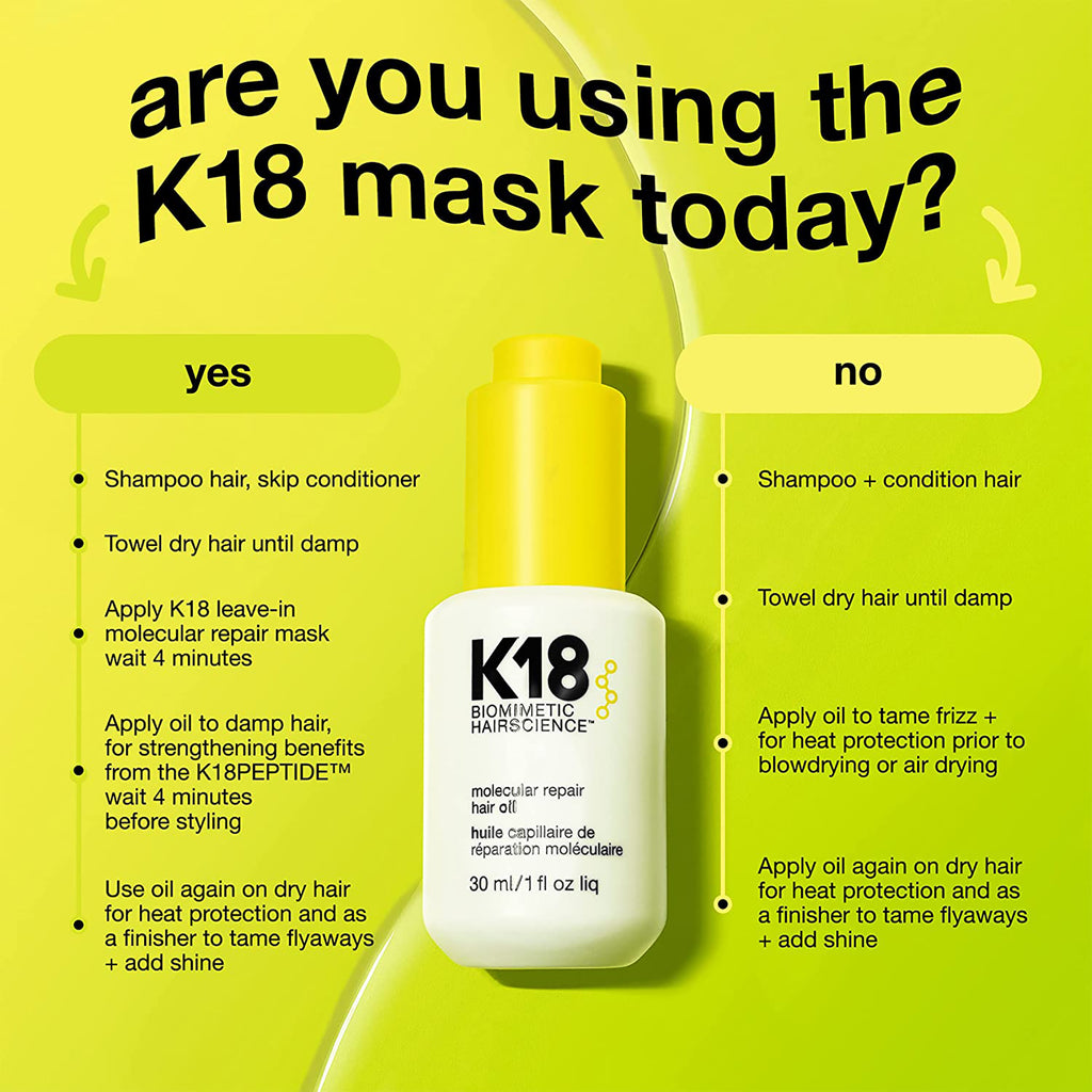 K18 Biomimetic Molecular Repair Hair Oil / 1OZ