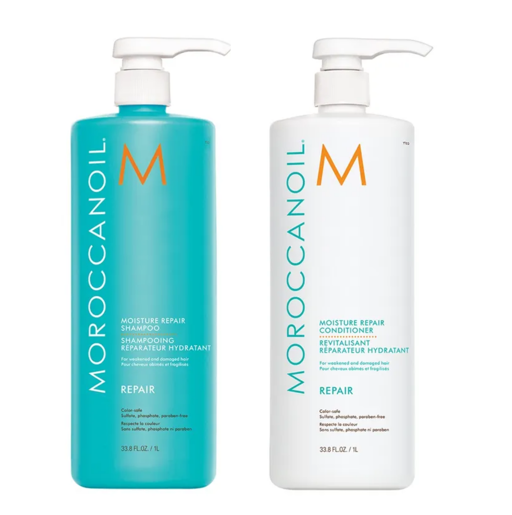 MoroccanOil Moisture Repair Shampoo & Conditioner Bundle ($150 VALUE) / 33OZ