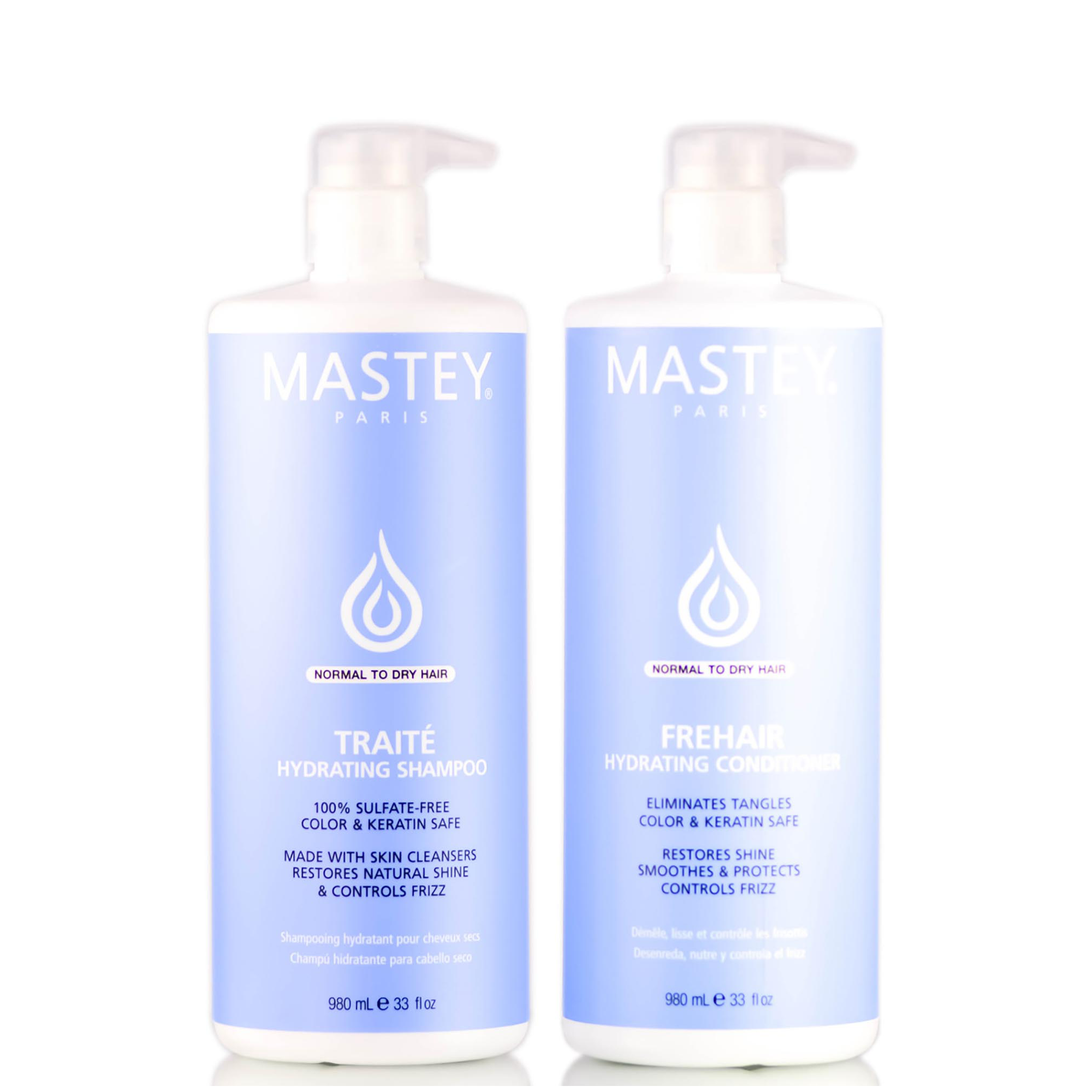 Mastey Traite Cream Shampoo & Frehair Detangling Conditioner Liter Duo