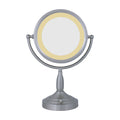 Zadro 11" Round Lighted Dual-Sided Mirror 8X/1X
