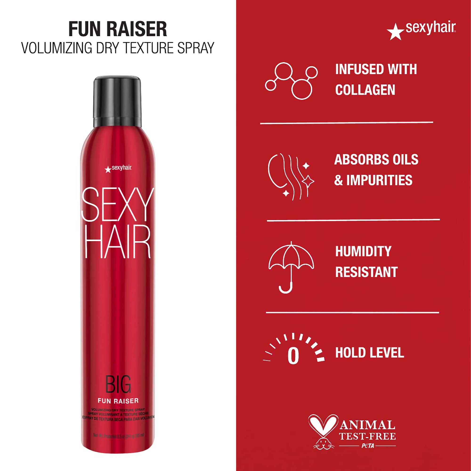 Sexy Hair Fun Raiser Dry Texturizing Spray / 8.5