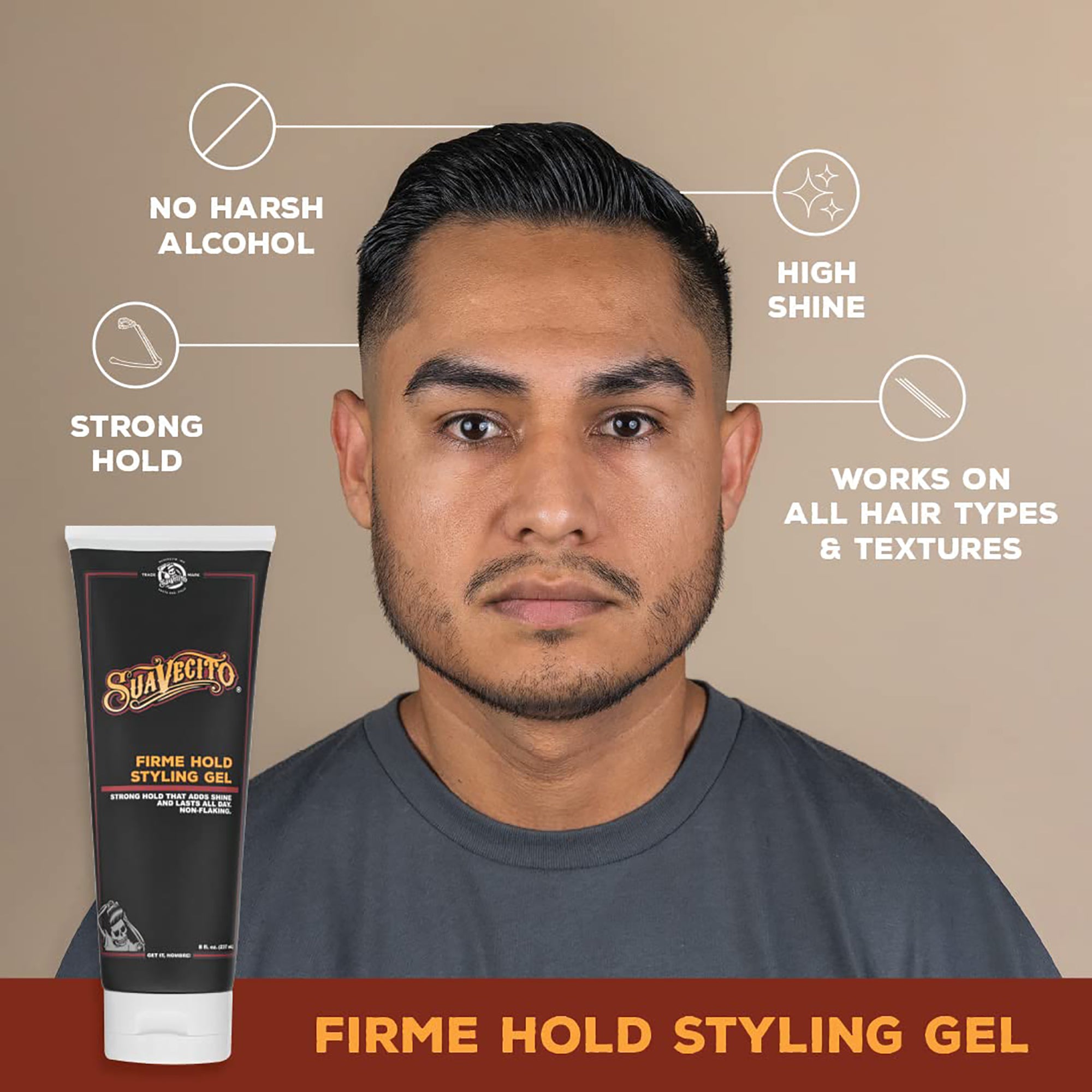 Suavecito Firme Hold Styling Gel / 8OZ