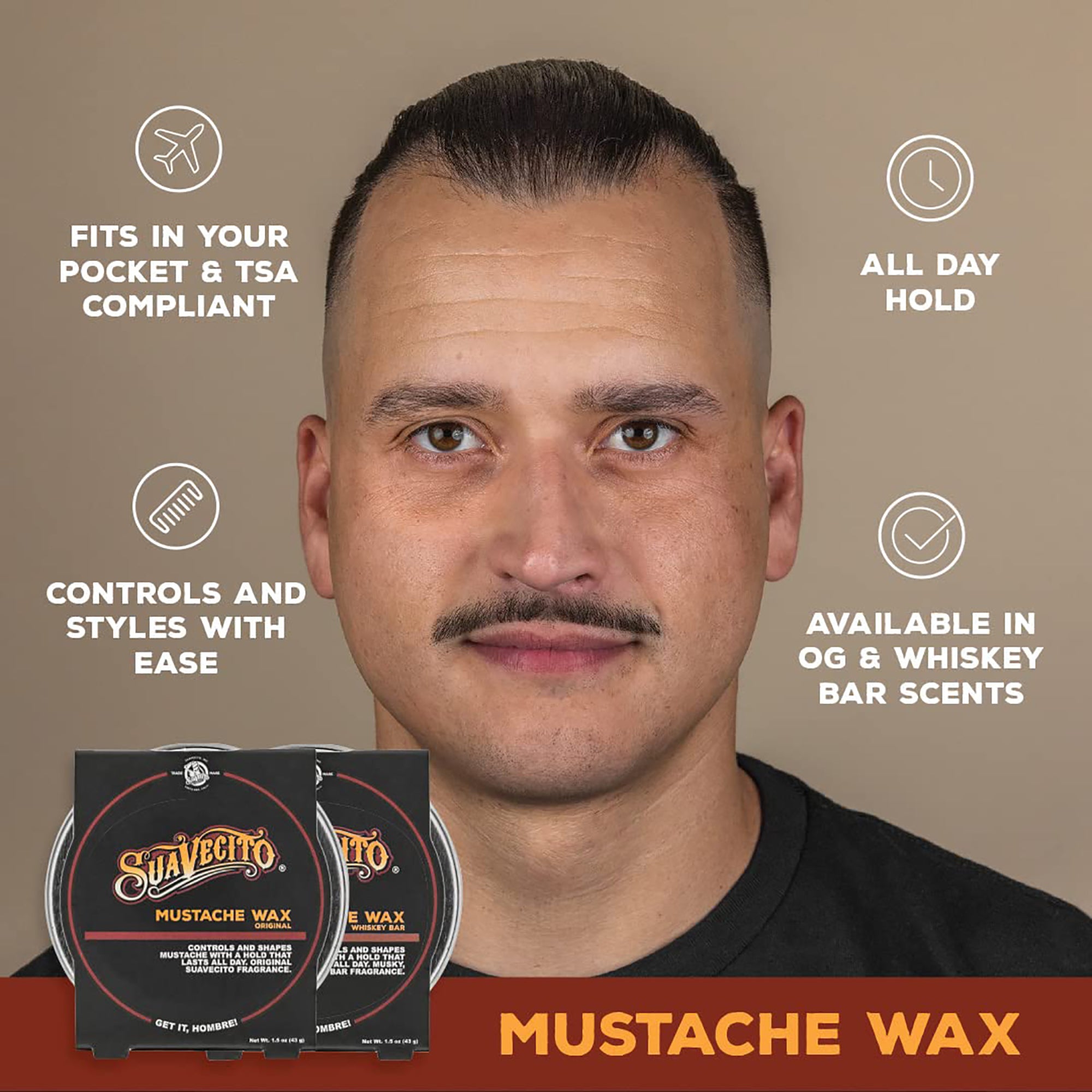 Suavecito Mustache Wax / Whiskey Bar Scent