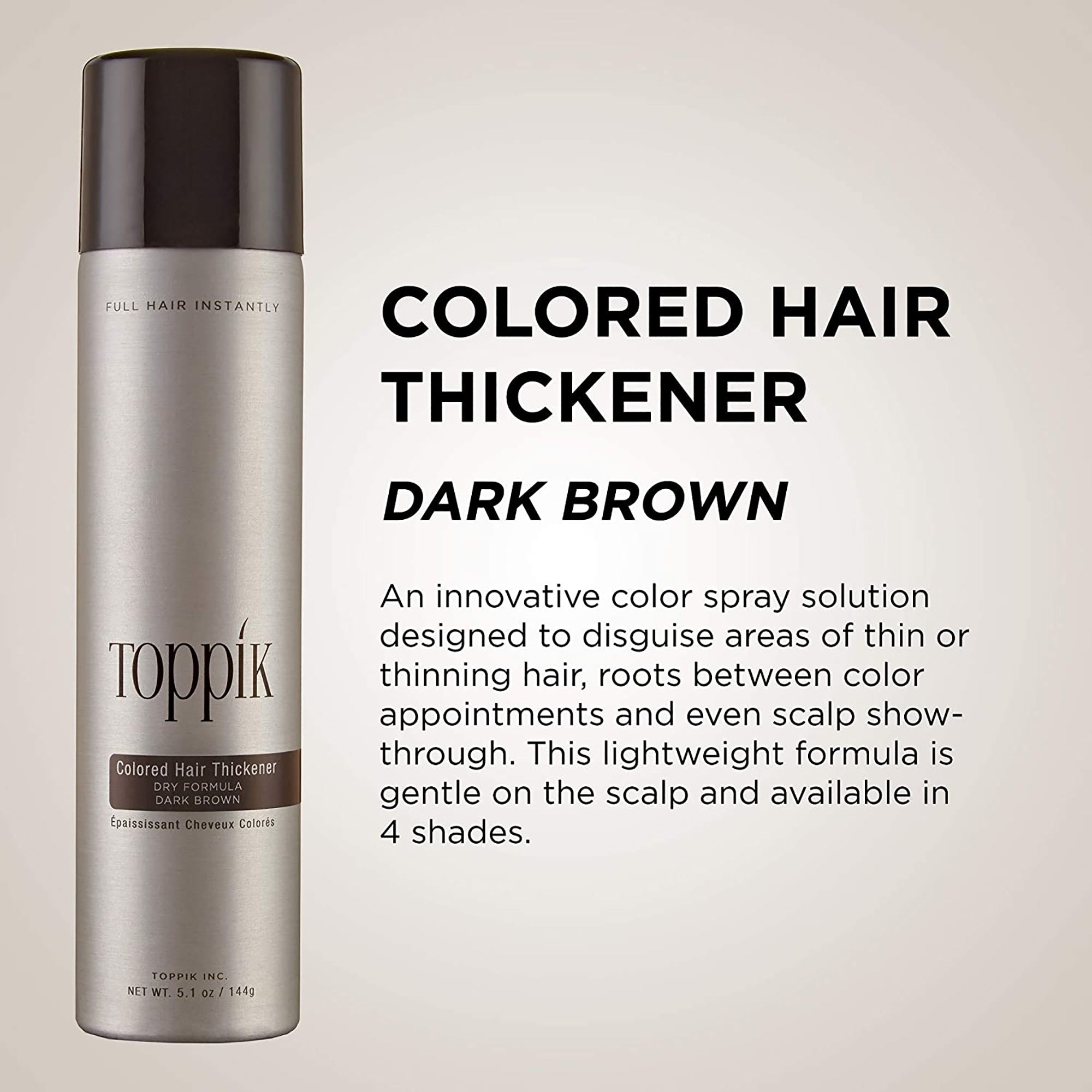 Toppik Colored Hair Thickener Spray - Dark Brown 5oz / DARK BROWN