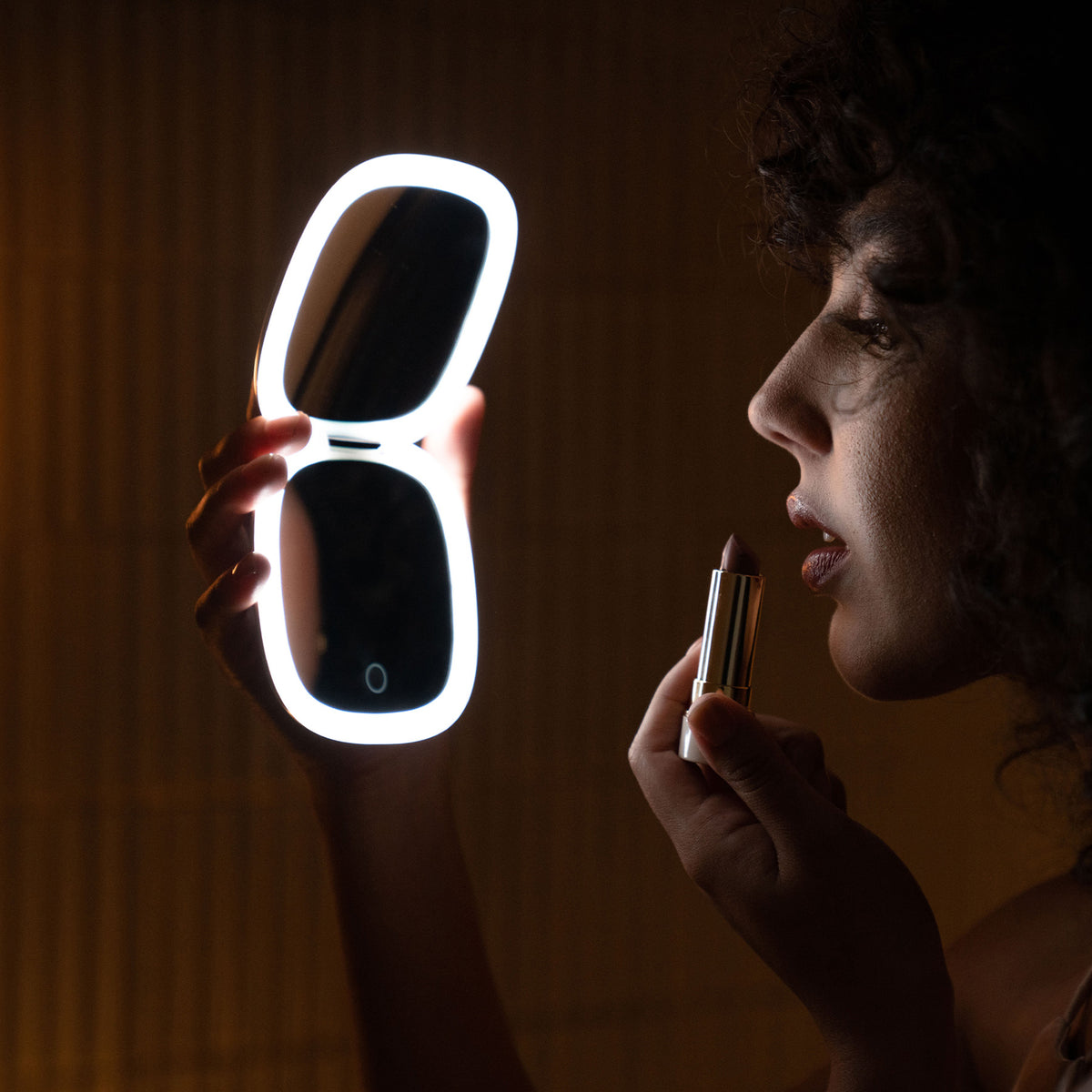 Vanity Planet Moda | Mini Light Up Makeup Mirror - Black / BLACK, image 27158645047446