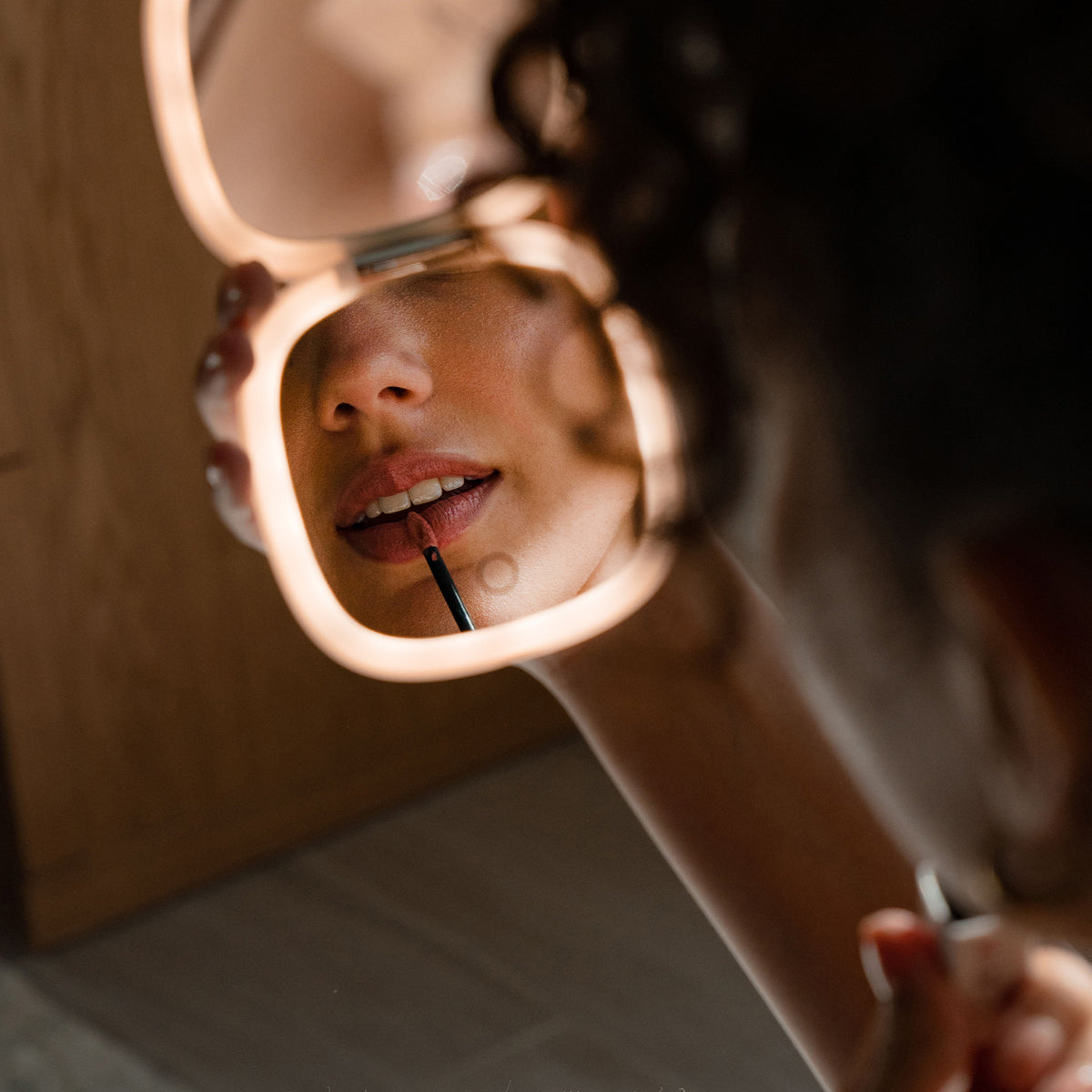Vanity Planet Moda | Mini Light Up Makeup Mirror - Nude / NUDE, image 27158649045142