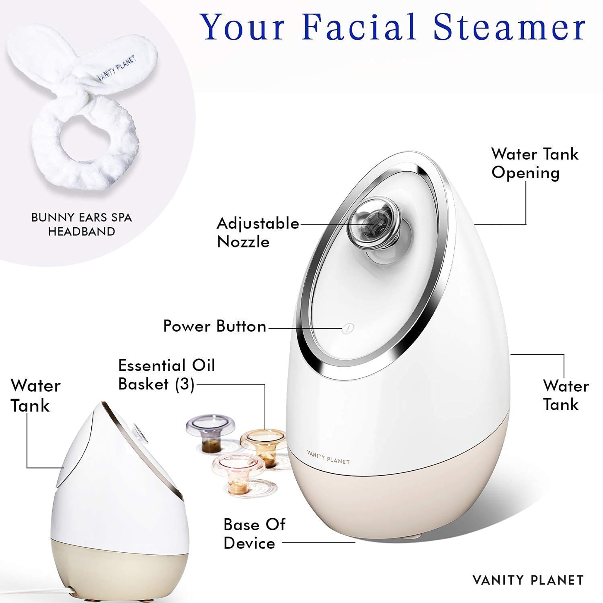 Vanity Planet Aira Facial Steamer / SILVER