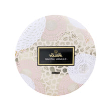 Voluspa Japonica 3 Wick Candle in Decorative Tin / SANTAL VANILLE