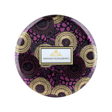 Voluspa Japonica 3 Wick Candle in Decorative Tin / Santiago Huckleberry