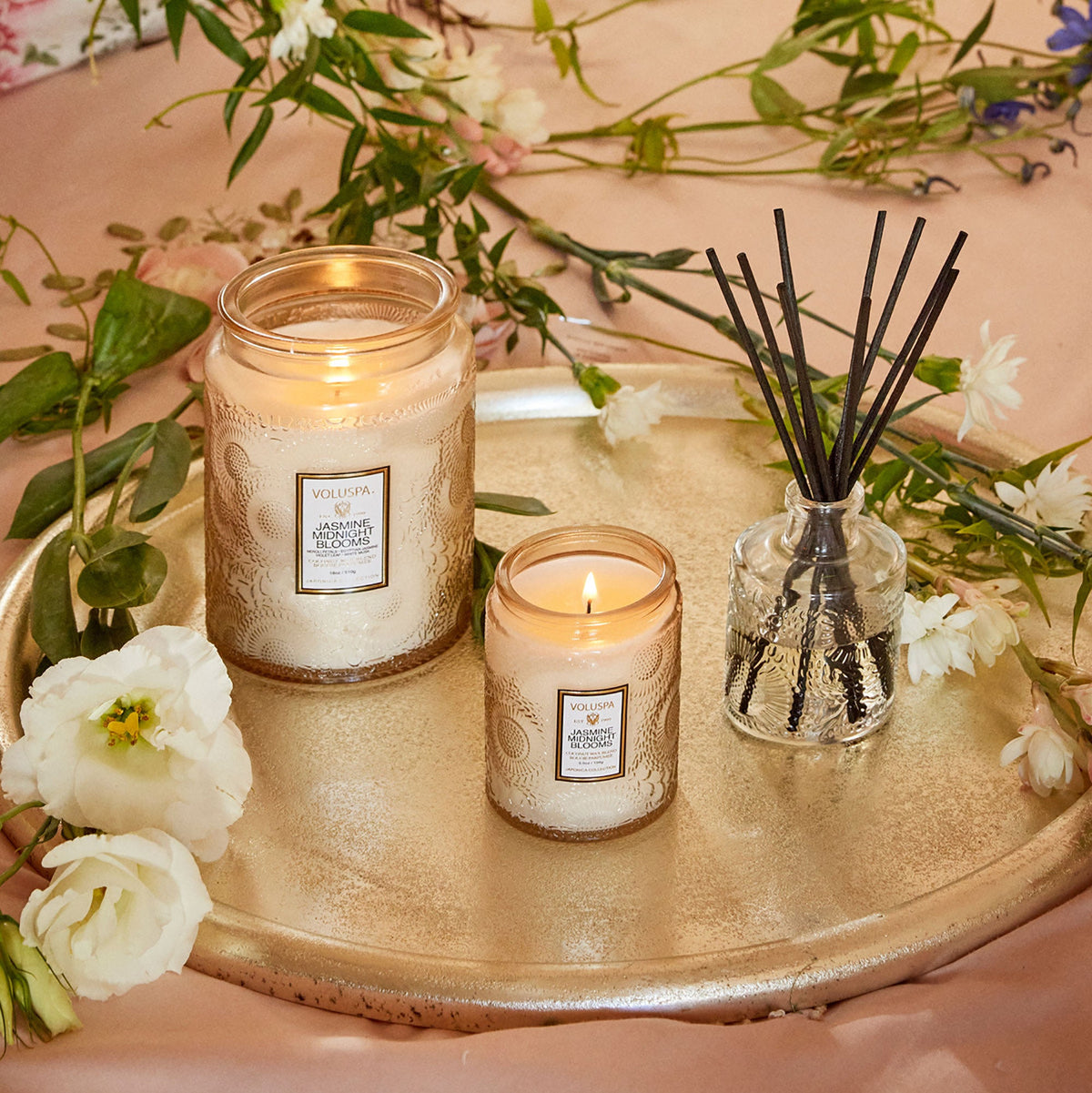 Voluspa Japonica Collection Home Ambiance Diffuser / Jasmine Midnight Blooms, image 27068383068310