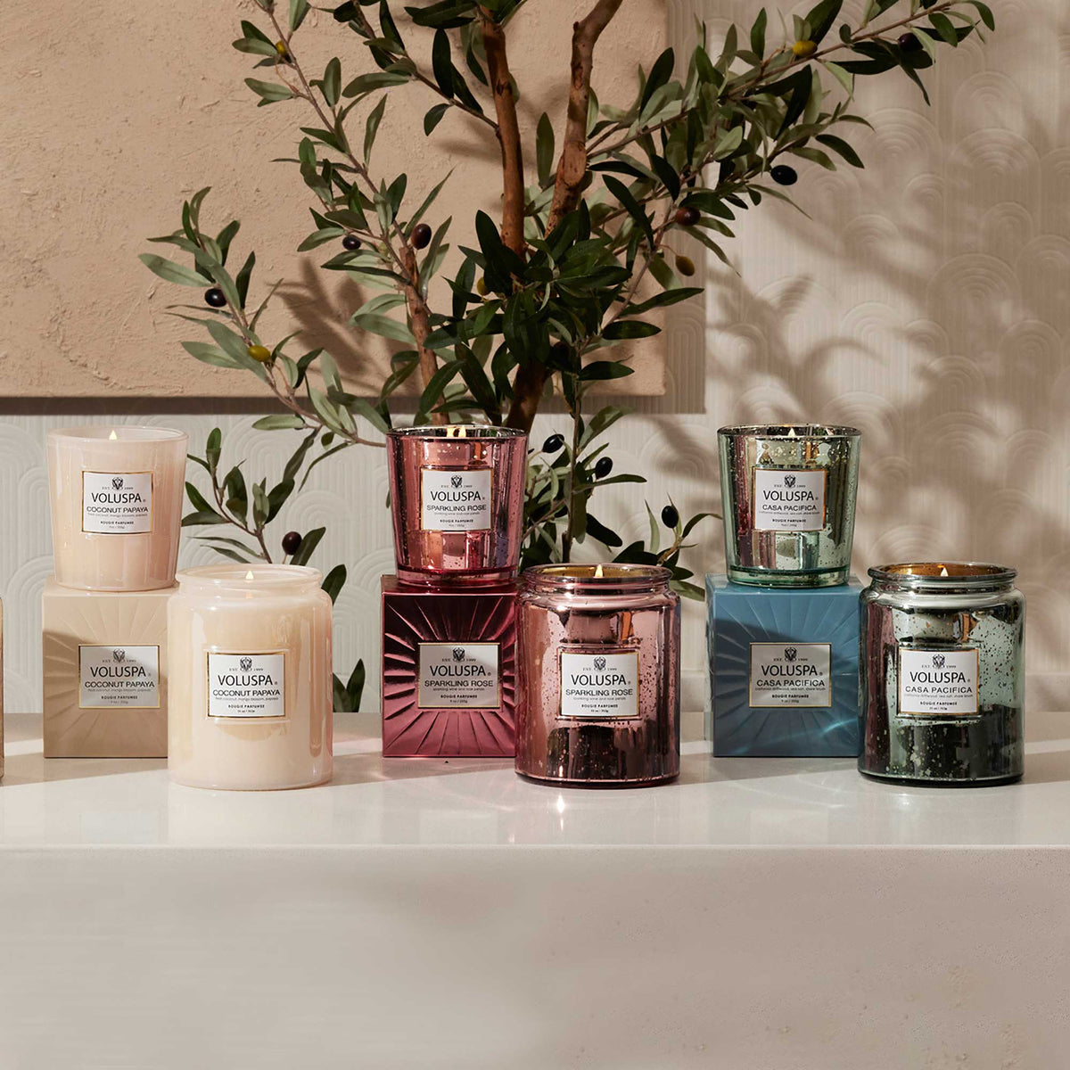 Voluspa Vermeil Classic Candle / SPARKLING ROSE, image 27083252924566