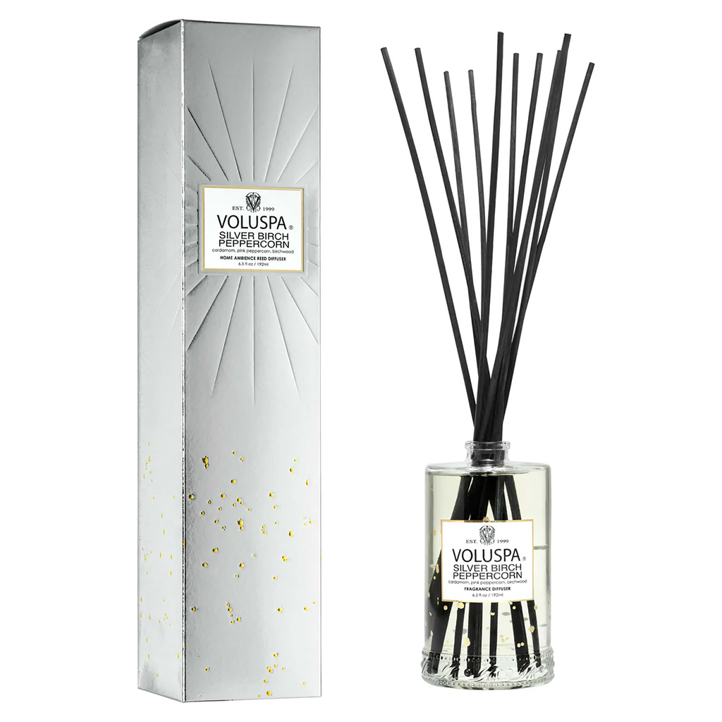 Voluspa Vermeil Fragrant Oil & Rattan Diffuser / Silver Birch Peppercorn thumbnail 17