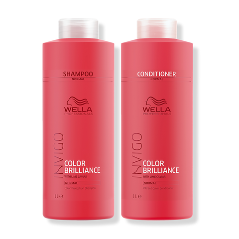 Wella Invigo Brilliance Shampoo and Conditioner - Normal Colored Hair Liter Duo ($76.80 Value) / 33.OZ